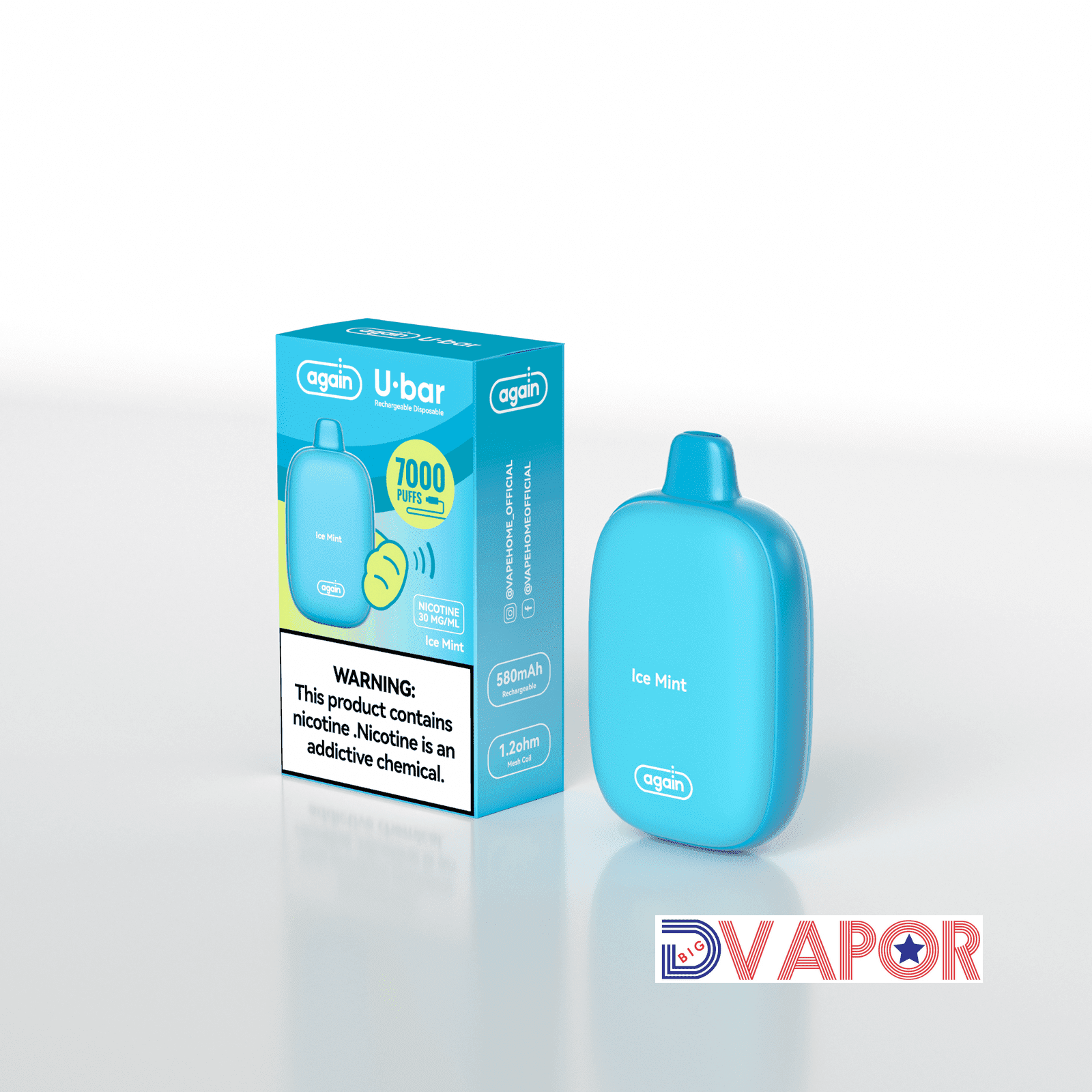 7000 disposable vape Again U-Bar · Big D Vapor Provinces:ON/QC/NB/PE Mint Disposable Vape Riverside Vape Supply |