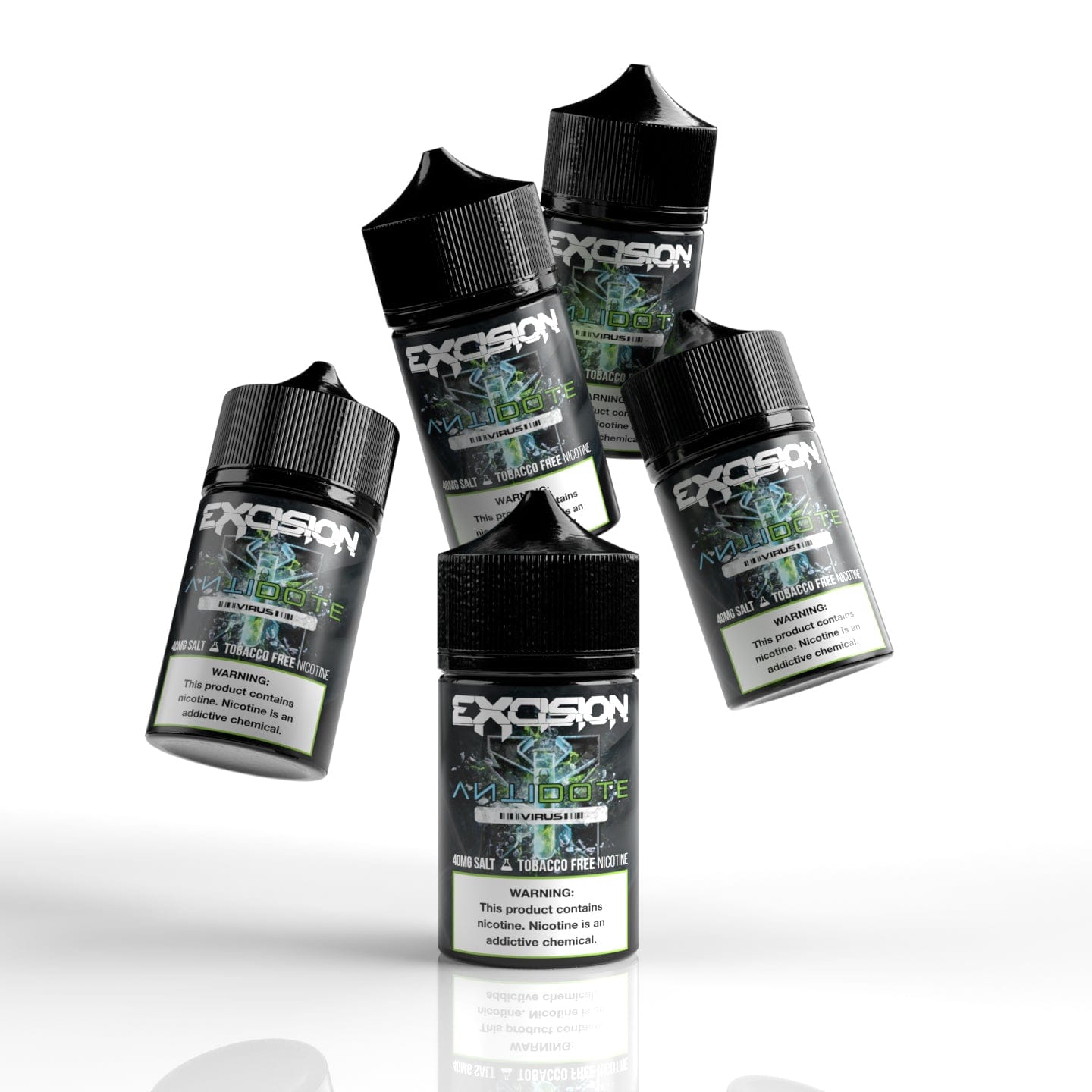 Excision Antidote Lemon Lime ICE Salt e-liquid bottle, 30mL, with vibrant lemon and lime flavor and icy menthol accents.