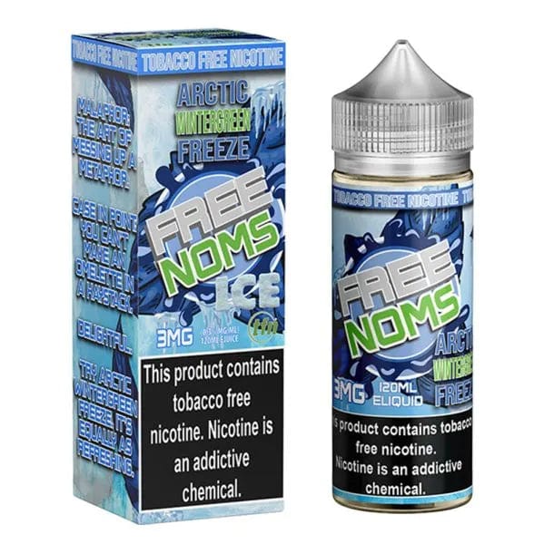 Nomenon E-Liquids Arctic Wintergreen Freeze e-liquid bottle, 120mL with wintergreen flavor and cooling effect.