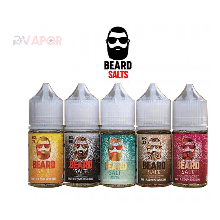 Beard Salts No. 05 NY Style Cheesecake with Strawberries on Top e-liquid 30ml bottle, featuring cheesecake and strawberry flavor details.
