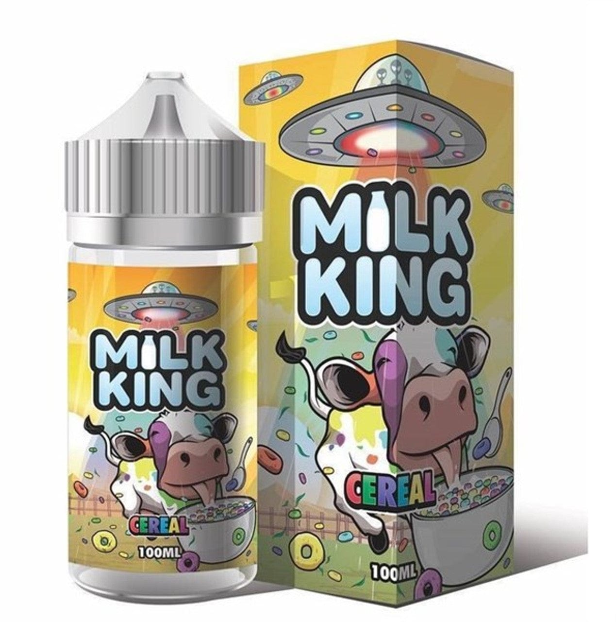 Candy King Cereal Milk King e-liquid in 100mL bottle, featuring a cereal milk flavor for vaping.