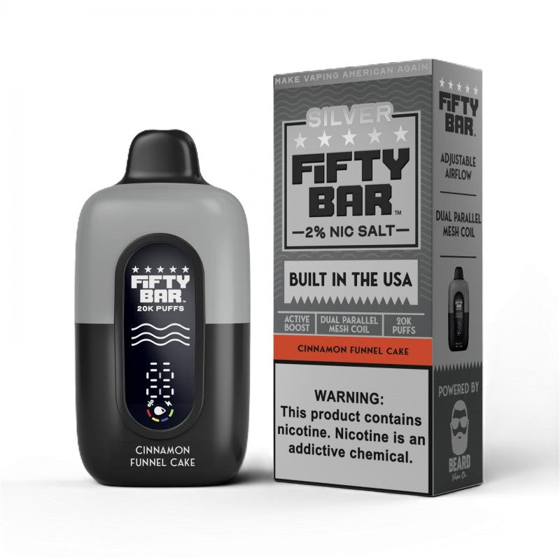 Fifty Bar V2 Silver Series 20K 2% Disposable Vape
