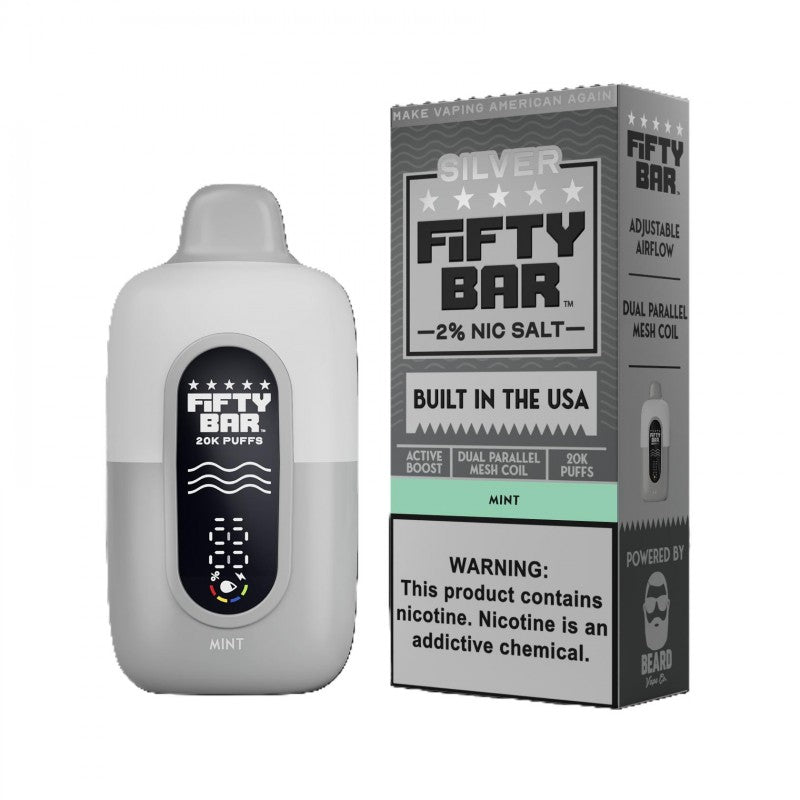 Fifty Bar V2 Silver Series 20K 2% Disposable Vape