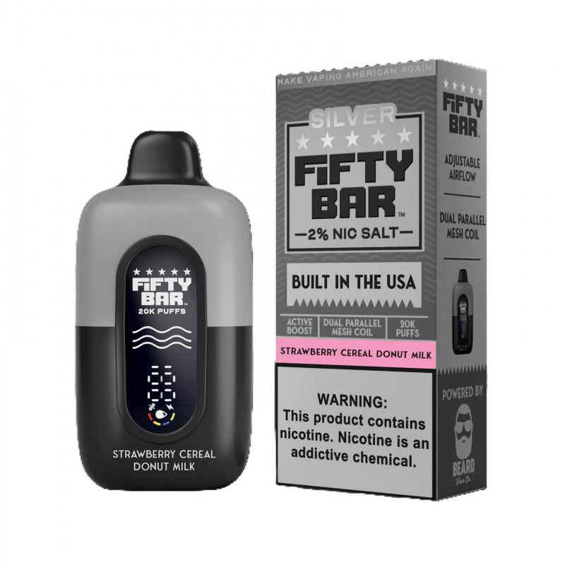 Fifty Bar V2 Silver Series 20K 2% Disposable Vape