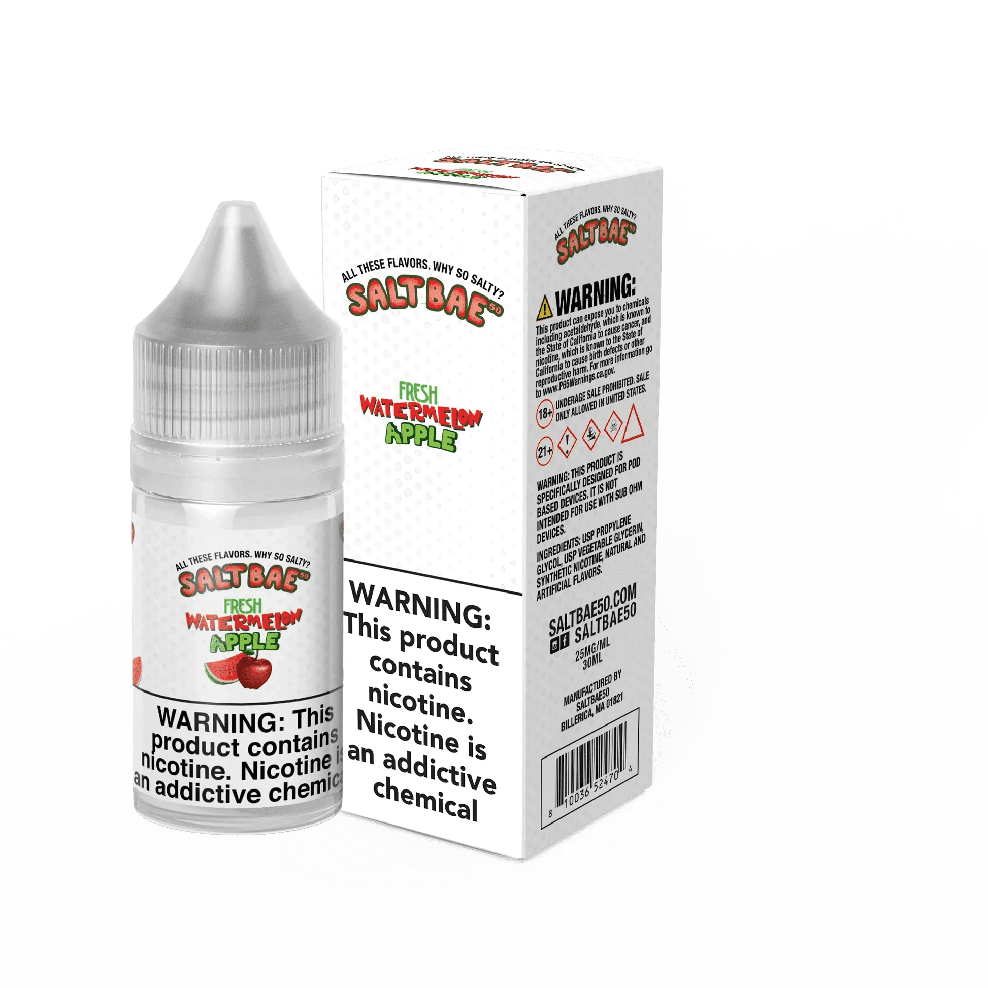 Fresh Watermelon Apple SALT - Salt Bae 50 - 30mL