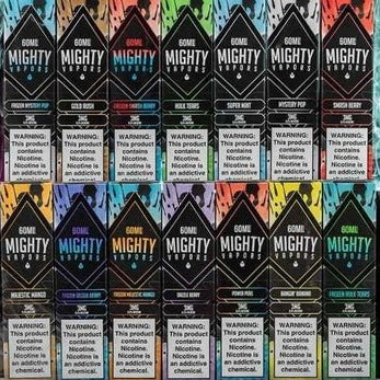 Frozen Mystery Pop Mighty Vapors 60ml e-liquid bottle with vibrant label, showcasing a frozen treat theme.