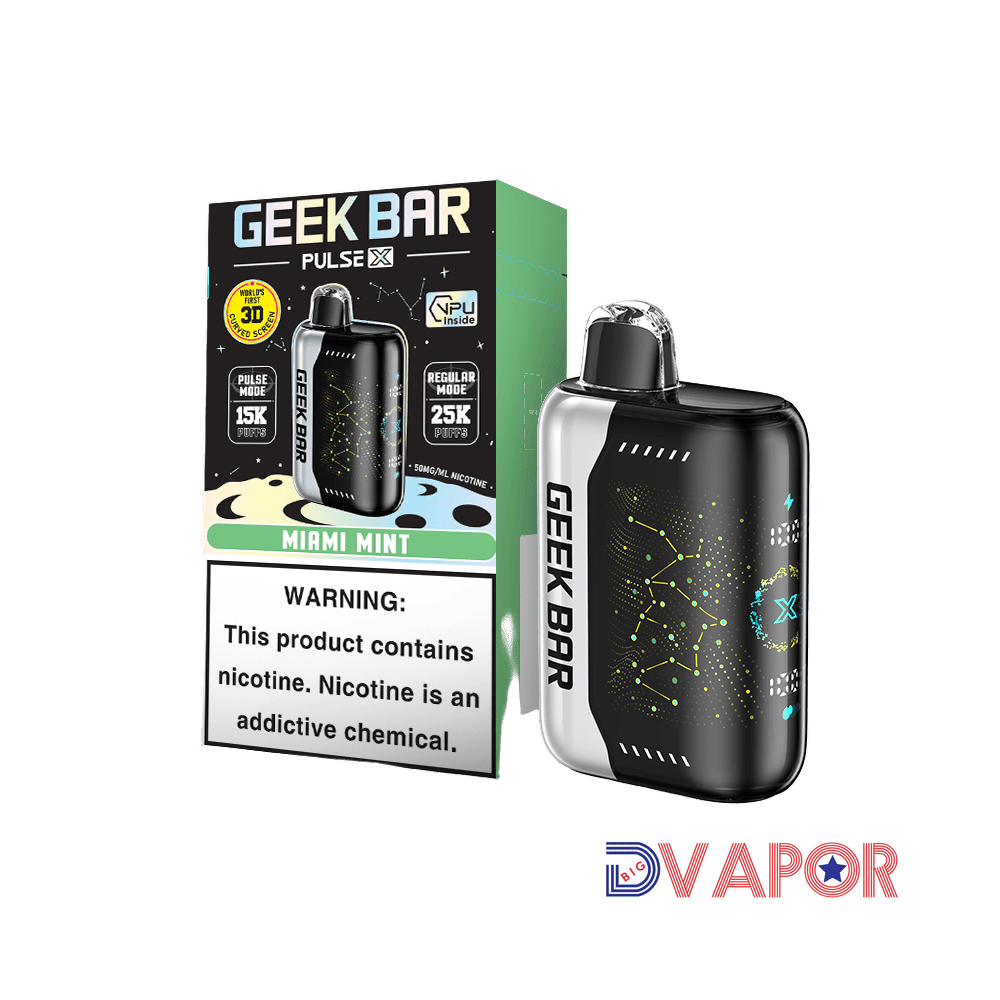 can i buy a geek bar at 18 Pulse X 25K Disposable Vape · Big D Vapor magic mint Flavor:Sour Straws Geek Bar Pulse 2