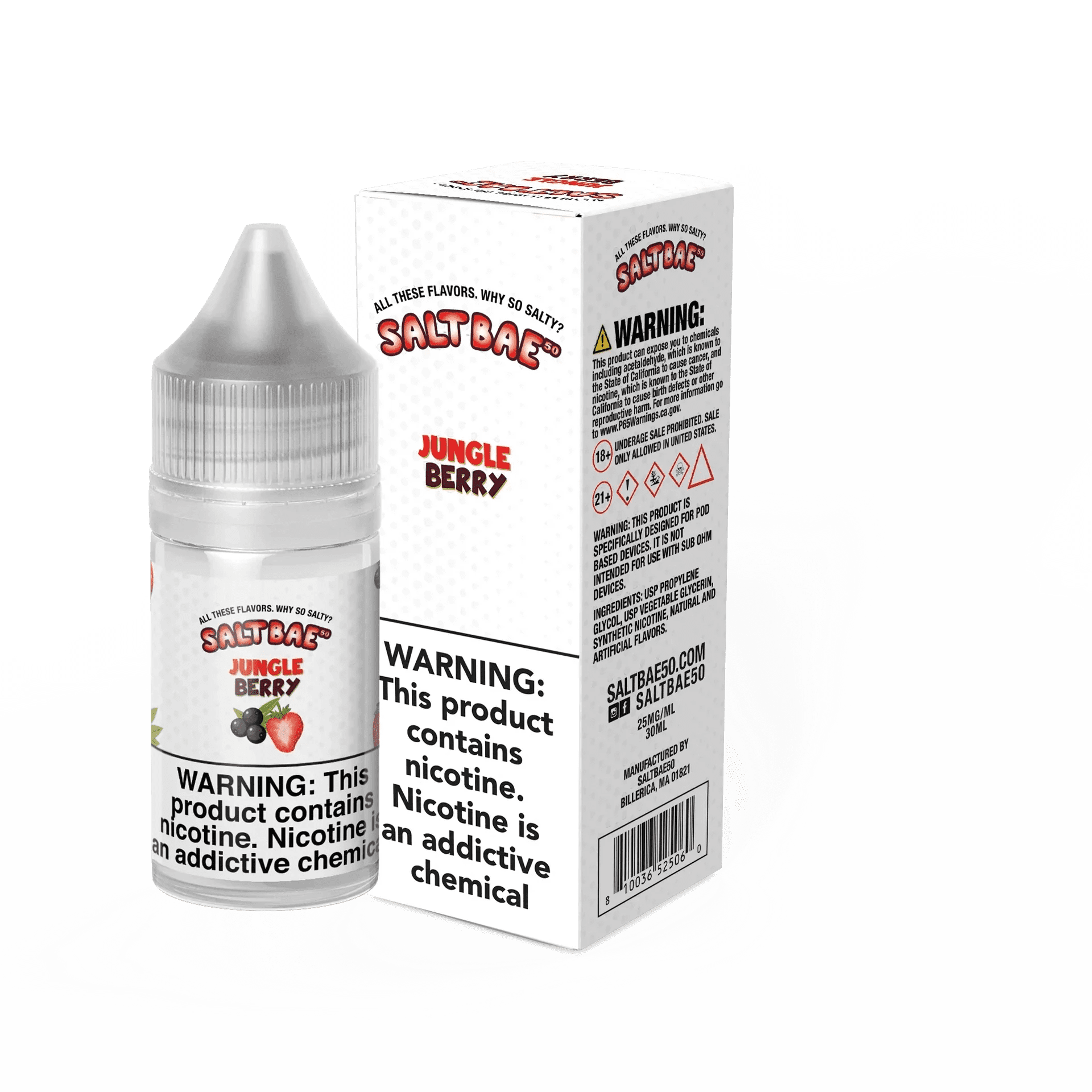 Jungle Berry (Strawberry Acai) SALT - Salt Bae 50 - 30mL