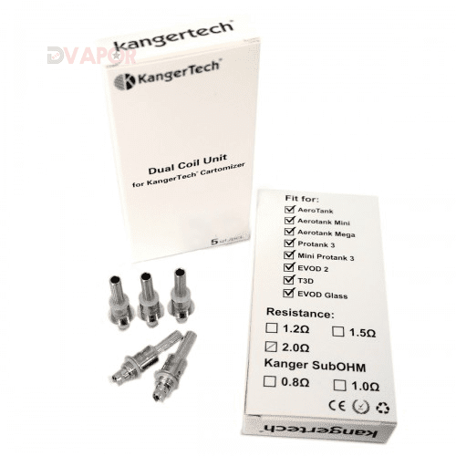 Kangertech New Style Dual Coil (V2) Atomizer Replacement Heads
