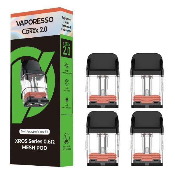 Vaporesso XROS Replacement Pods — Mesh 0.6 ohm COREX 2.0 3mL