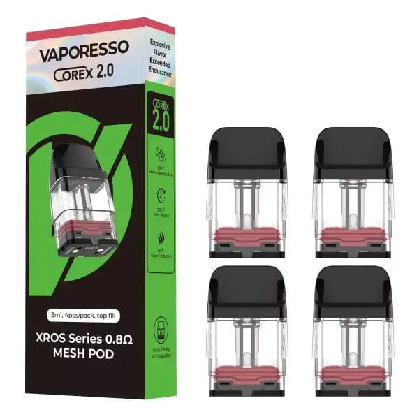 Vaporesso XROS Replacement Pods — Mesh 0.8 ohm COREX 2.0 3mL
