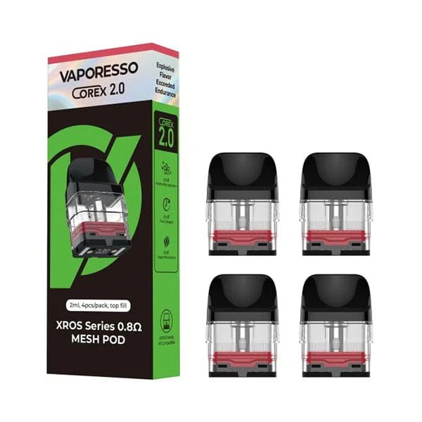 Vaporesso XROS Replacement Pods — Mesh 0.8 ohm COREX 2.0 2mL