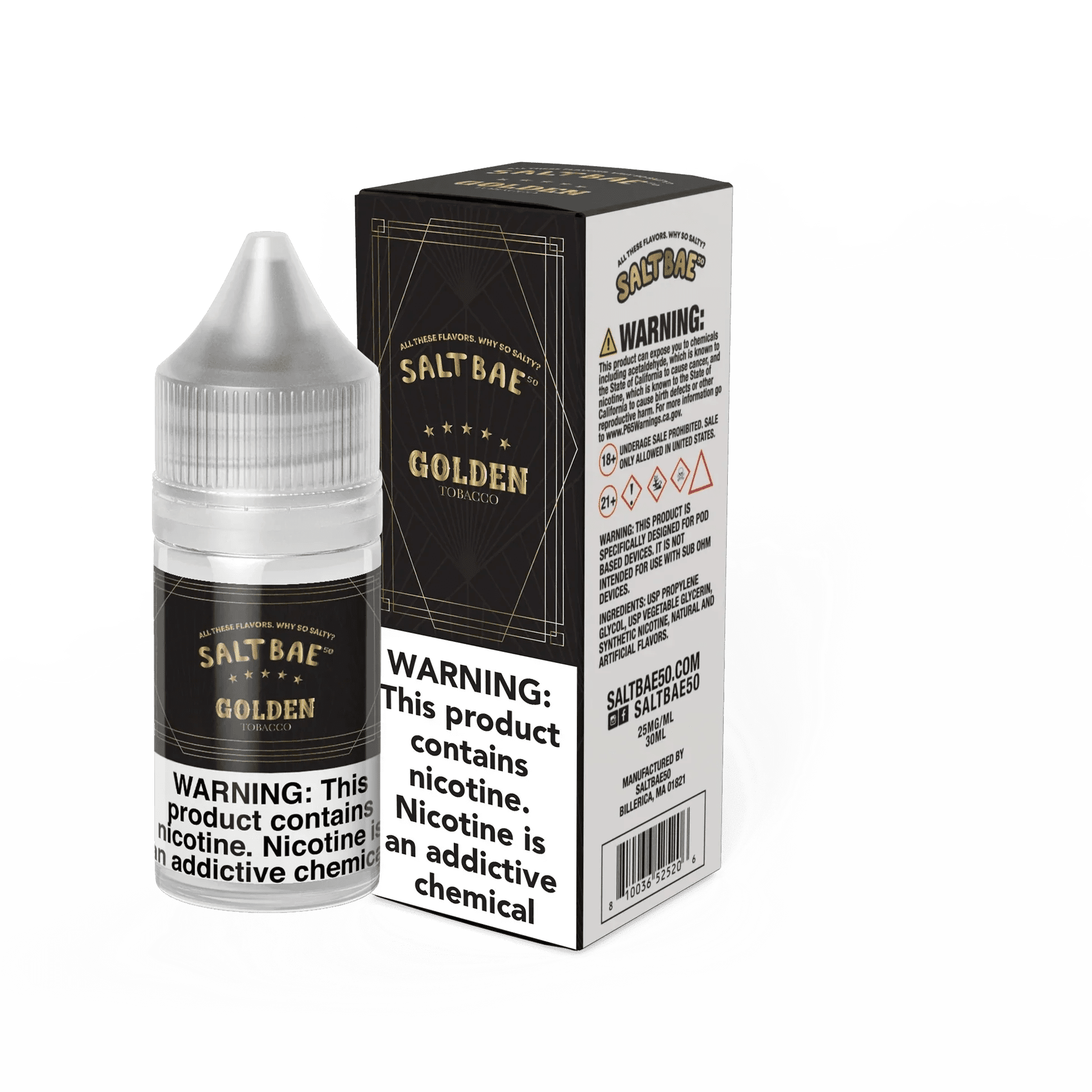 Virginia Tobacco (Golden Tobacco) SALT - Salt Bae 50 - 30mL