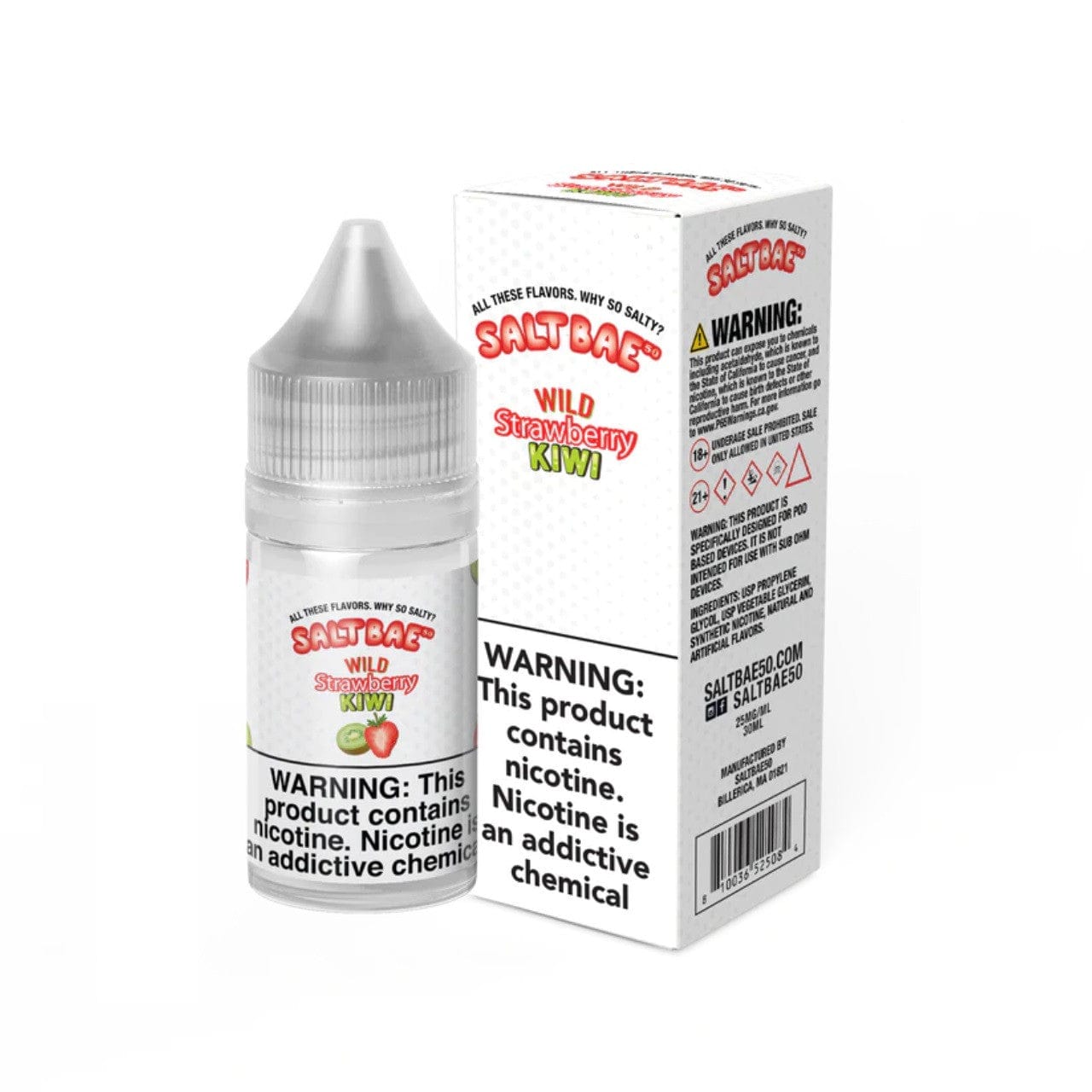 Wild Strawberry Kiwi SALT - Salt Bae 50 - 30mL